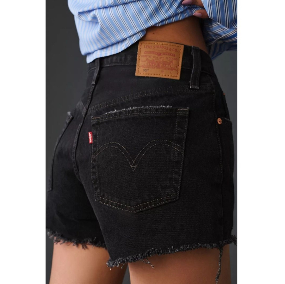 Levi's Premium 501 High Rise Shorts Stowaway Sz 26 - Picture 3 of 15